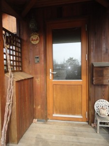 木製サッシのドア